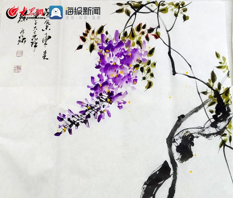 莒县峤山镇开展第三届槐花节暨"聚力华顺"复工复产书画创作交流会