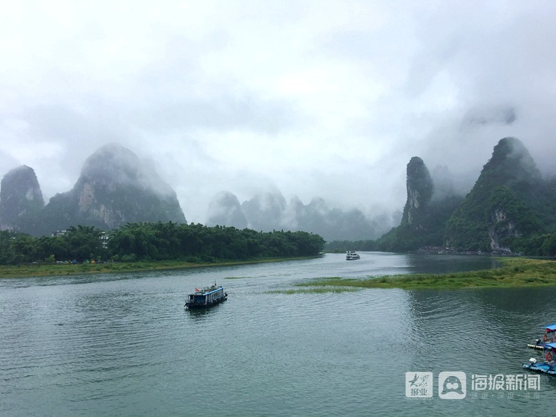 烟雨漓江如诗如画 桂林山水美不胜收