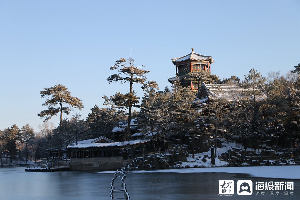 河北承德避暑山庄雪后美景宜人