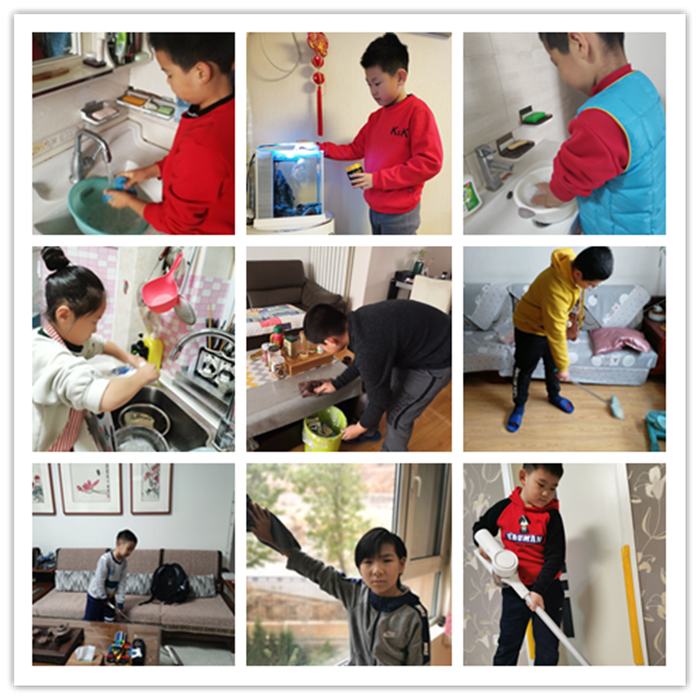 近日,济南高新区凤凰路小学组织学生参与家务劳动