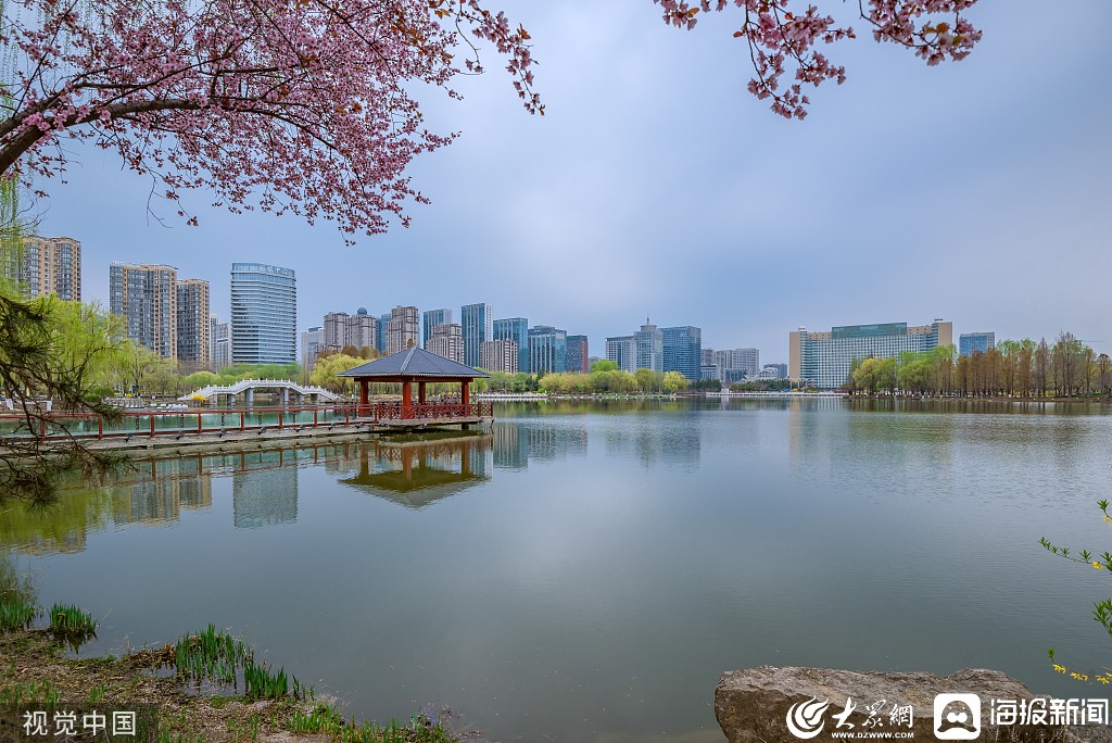 临沂五洲湖城市风光