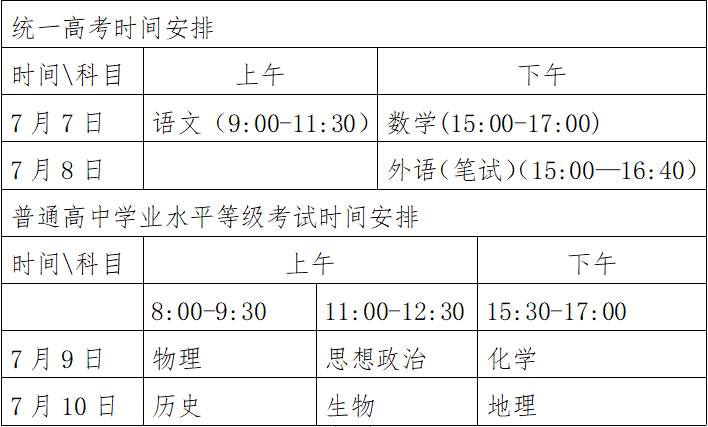 山东省教育厅发布2020年夏季高考温馨提示