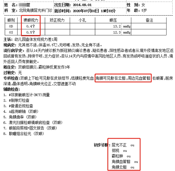 图一:门诊病历