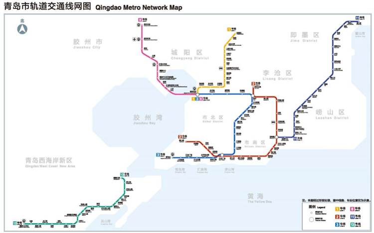 这两条地铁分别连接起胶州市和青岛主城区,城阳区和青岛主城区,串联起