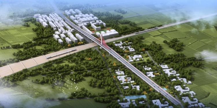 完善枣庄路网结构 薛城区长江西路上跨京沪铁路立交桥