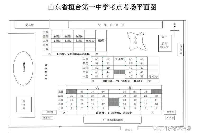 淄博市15考点安排平面图出炉