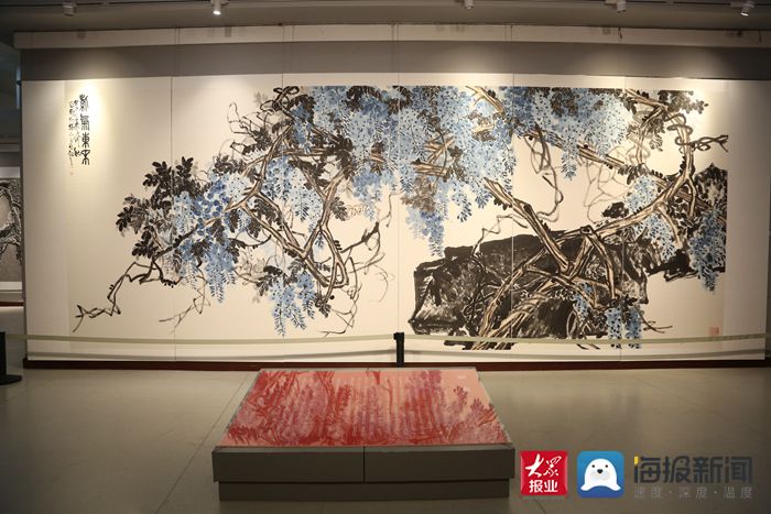 花开盛世孙成刚大写意花鸟画展在泰安举办