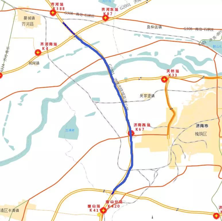 齐河到临清高速线路图图片