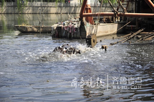 濟南小清河30公里洗腸已過半清淤船24小時不休