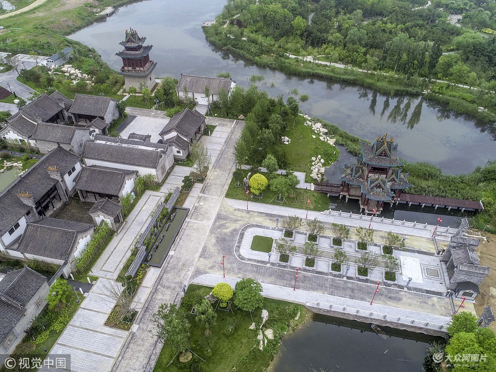 俯瞰古建筑群落中国院子 惊鸿一瞥定格画中景象