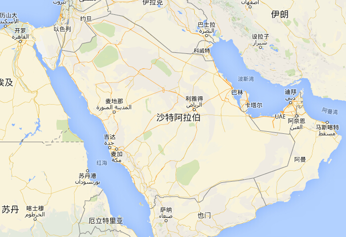 沙特地图位置图片