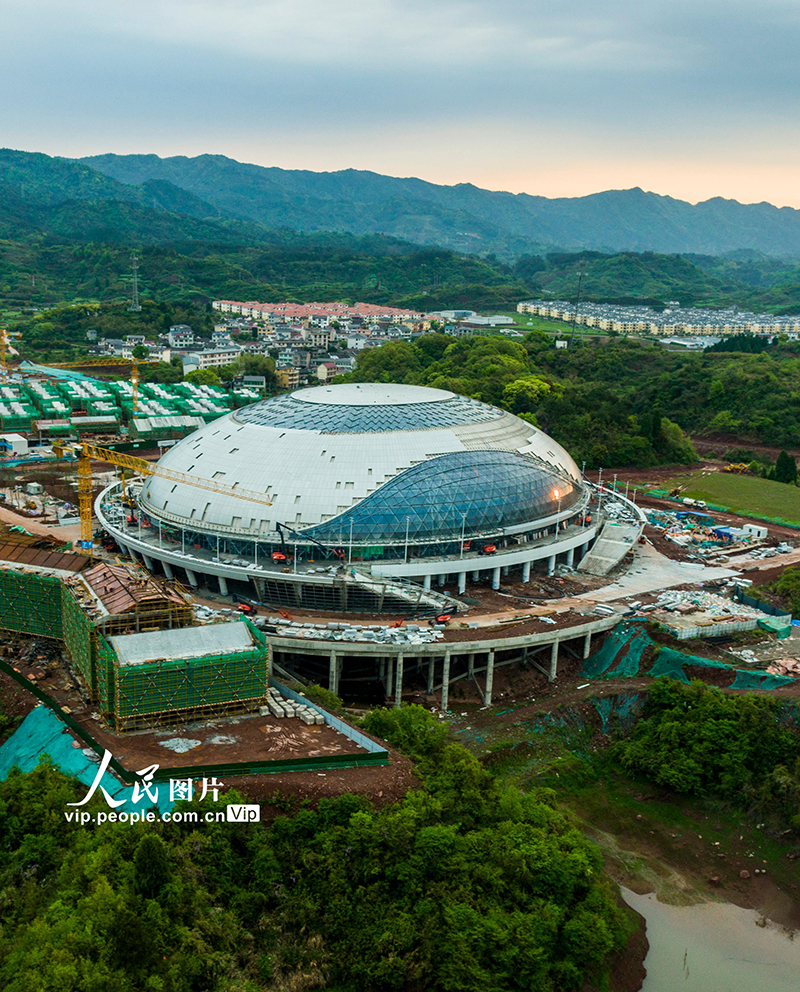 浙江淳安亚运会自行车馆施工忙