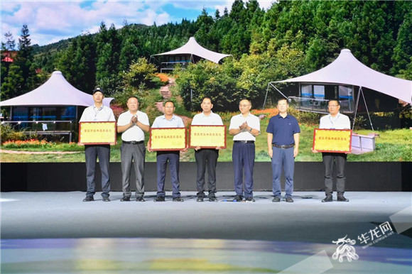 活动授牌4个森林康养基地。华龙网-新重庆客户端记者 李成 摄