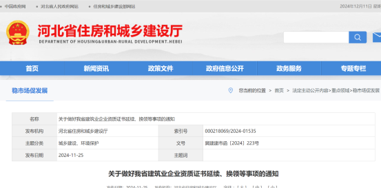 河北省住建厅发布资质证书延续通知，卓猎网助力建筑企业从容应对