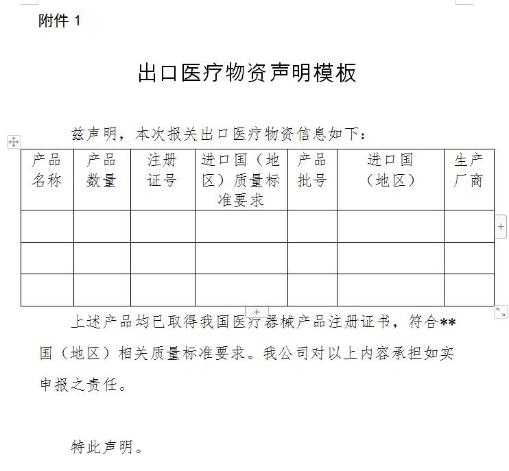 【中新经纬】三部门：今起出口医疗物资须提供书面或电子声明