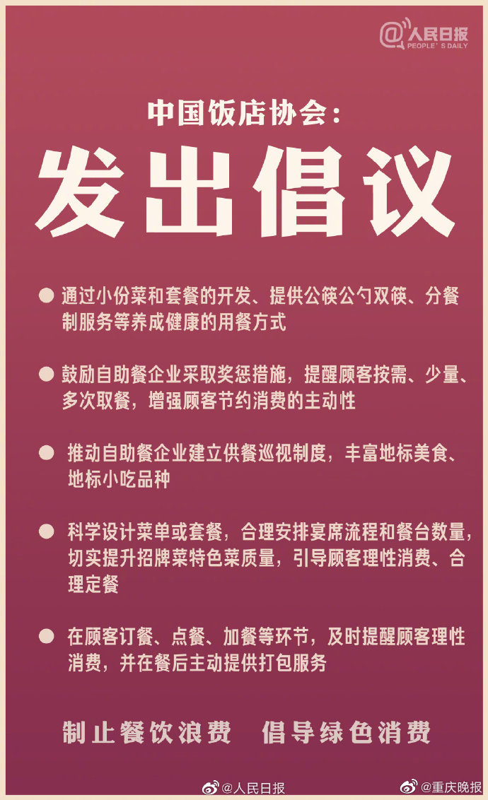 中国饭店协会微信公号|中饭协发文倡议开发小份菜 鼓励自助餐采取奖惩措施