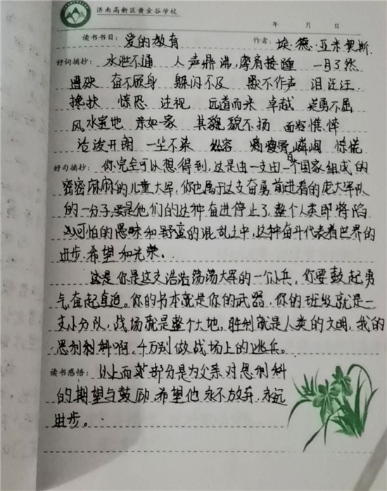 读书记录卡 内容摘抄图片