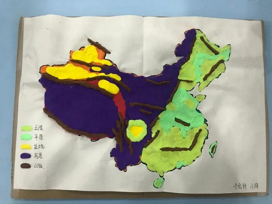 用彩泥制作中国地图图片