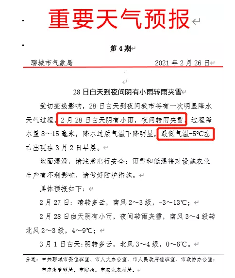 雨夹雪又要来了 最低温 5 聊城最新天气预报 首页头条 聊城大众网