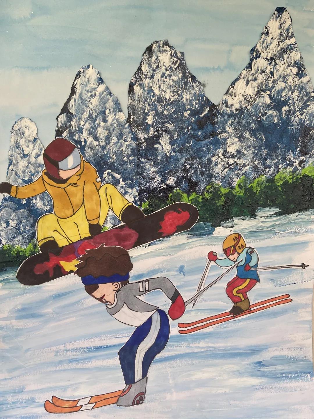 雪容融滑雪图画图片
