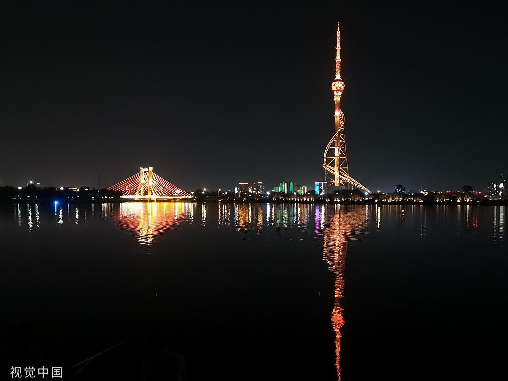 临沂电视塔夜景图片图片