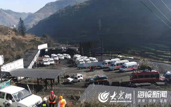 　　发生事故的广隆煤矿 图片来源贵州消防微博