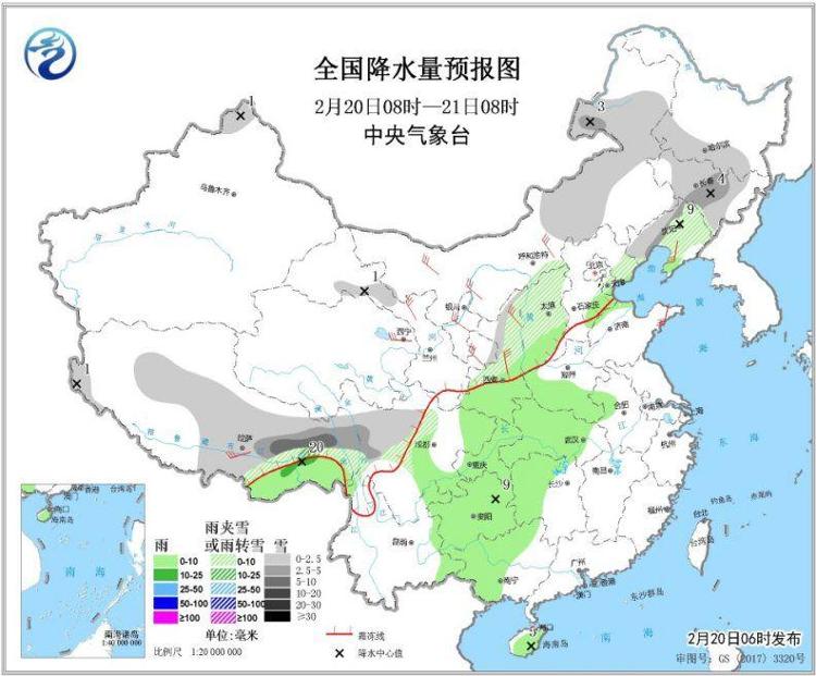 东北地区将有较强降雪 青藏高原南部有降雪