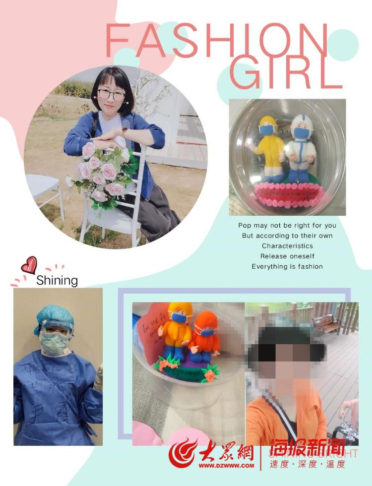 张小兰把她和尹霞、玩偶的照片做成拼图，并设置为朋友圈封面。接受记者采访时，她称尹霞为大姐姐