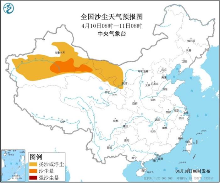 部分@贵州湖南等地将有较强降水 甘肃西部等地有大风沙尘