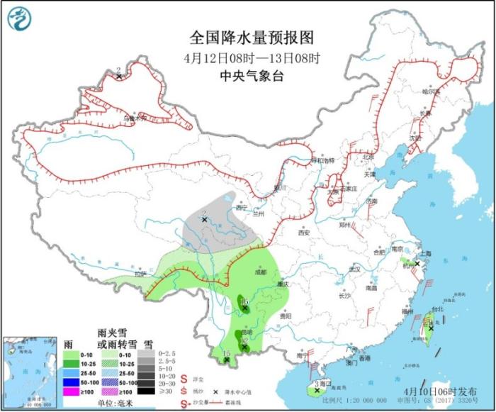 部分@贵州湖南等地将有较强降水 甘肃西部等地有大风沙尘