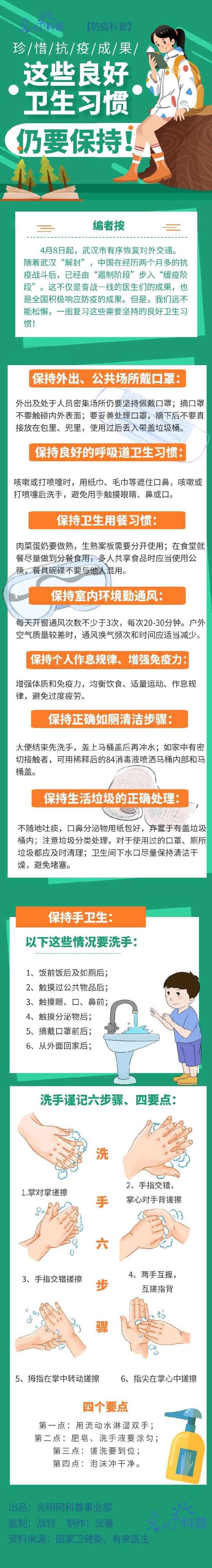 「编辑」珍惜抗疫成果，这些良好卫生习惯仍要保持！