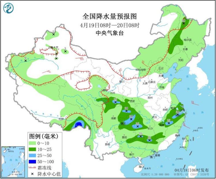 [中国天气网]明起冷空气再度来袭，周末中东部雨水不停歇