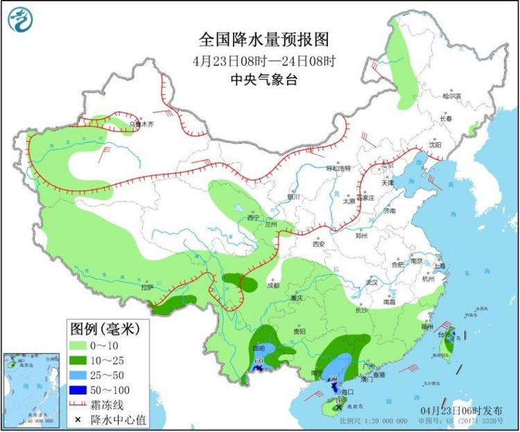 广西云南等地有中到大雨 华北东北地区多大风天气