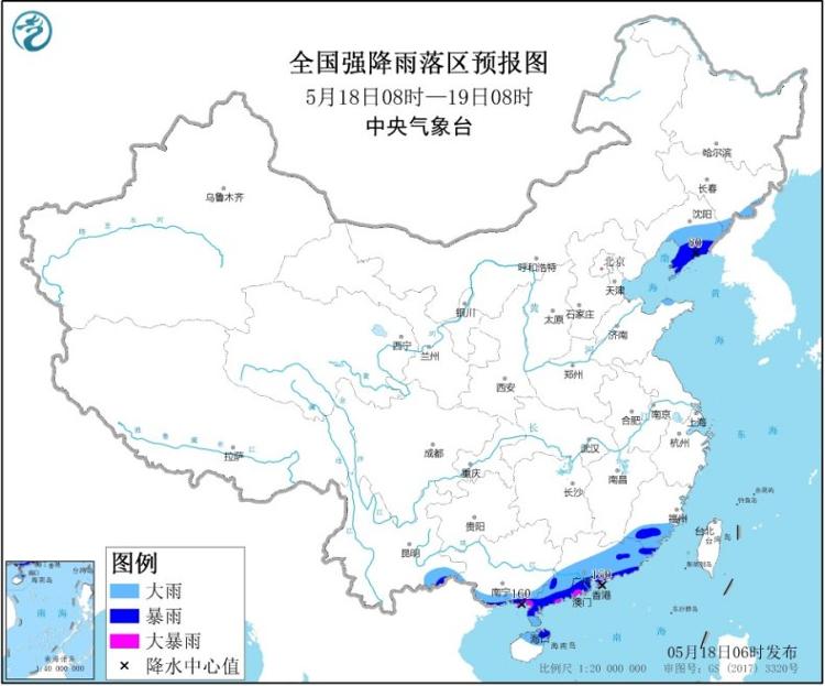 华南等地有较强降雨和强对流天气 黄海大雾将被吹散