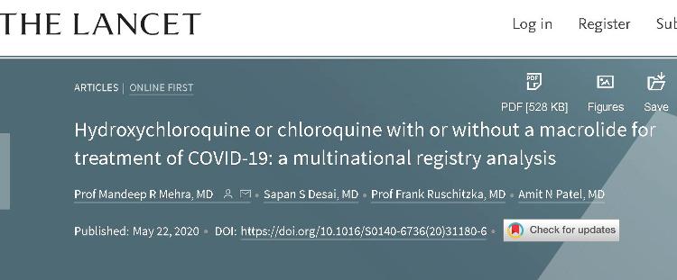 央视新闻客户端美国等国科学家发表论文称羟氯喹治疗新冠会导致死亡增加