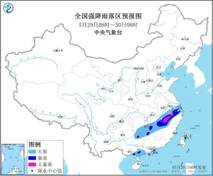 江南华南等地有较强降水过程 北方地区多大风天气