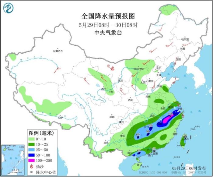 天气江南华南等地有较强降水过程 北方地区多大风天气