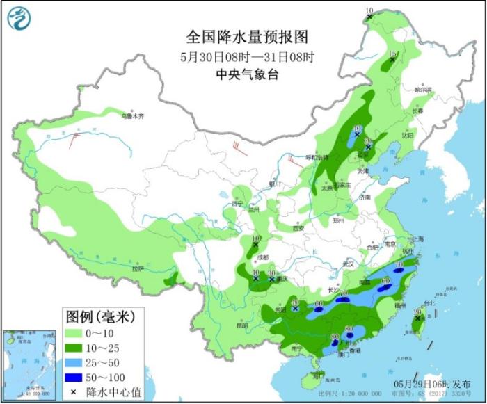 天气江南华南等地有较强降水过程 北方地区多大风天气