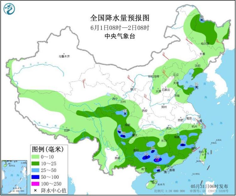 中国天气网华北东北多雷雨，南方强降雨不停歇