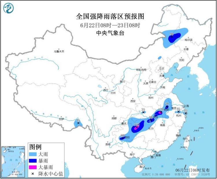 暴雨 长江中下游等地有持续强降雨 东北地区等地多降雨