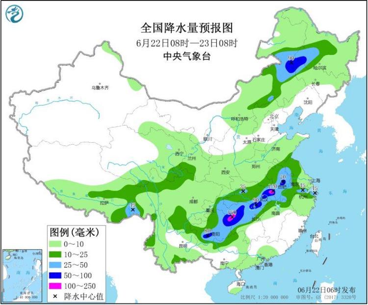 暴雨 长江中下游等地有持续强降雨 东北地区等地多降雨