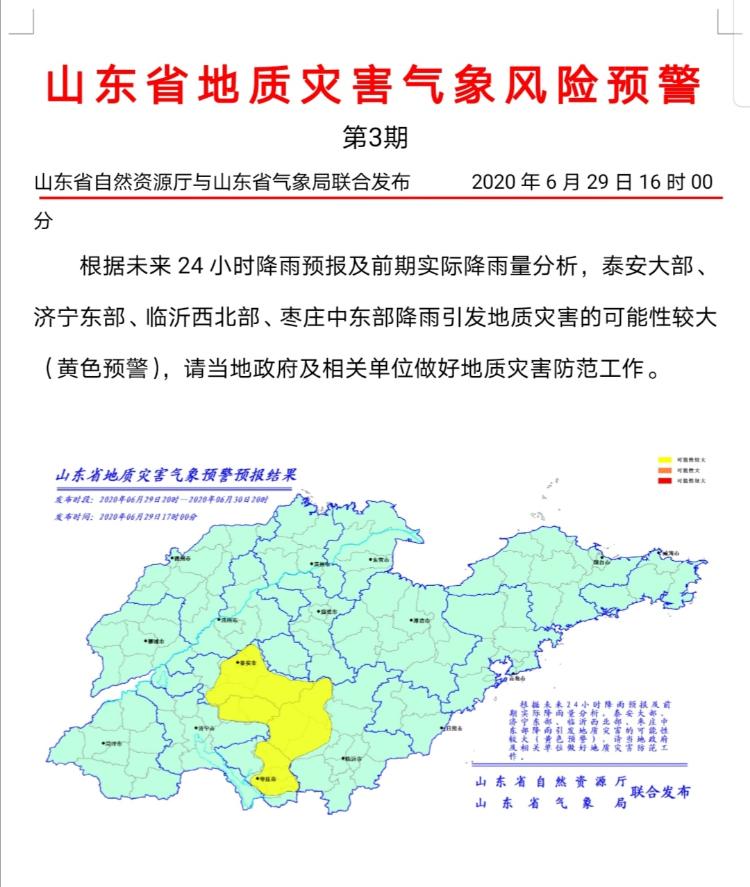 山东连发地质灾害和山洪预警 这几个城市要注意 山东新闻 大众网