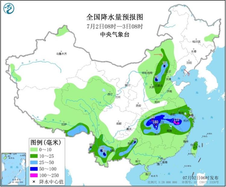 华南长江中下游雨势加强 华南一带继续“蒸桑拿”