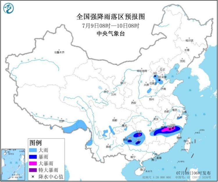 福建|暴雨橙色预警：江西福建湖南等地部分地区有大暴雨