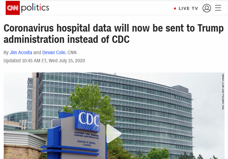 央视新闻客户端|特朗普政府“接管”疫情数据，政治彻底压倒科学？