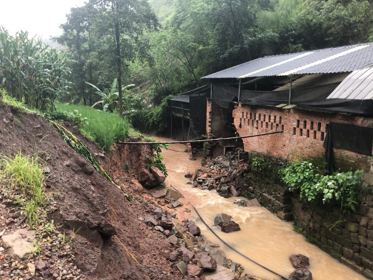 海报直击丨重庆开州强降水致多处滑坡：泥水冲破窗涌进村民厨房，出行主干道被堵|海报直击丨重庆开州强降水致多处滑坡：泥水冲破窗涌进村民厨房，出行主干道被堵