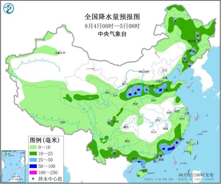 【】华北东北黄淮多降雨 台风“森拉克”影响华南