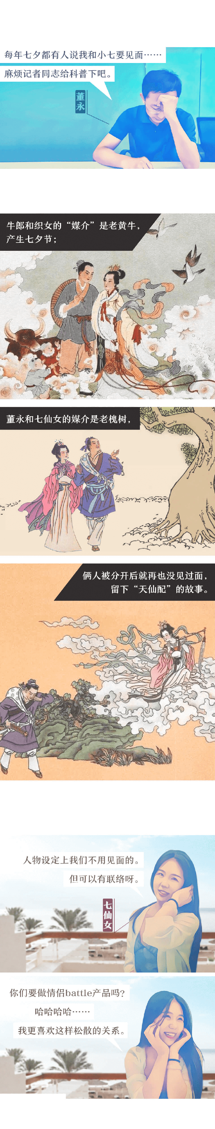 大众报业·海报新闻|七夕漫画丨这是属于中国人的浪漫