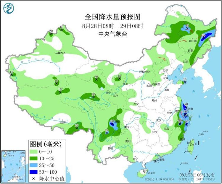 “巴威”余威给东北地区带来强降雨 山东半岛等地仍有大雨