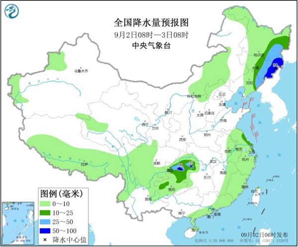 东北地区今明两天风雨明显加强 北方昼夜温差拉大